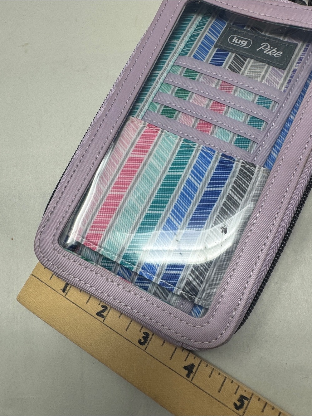 LUG PIKE RFID PROTECTION CROSSBODY BAG PURSE WRISTLET ZIP AROUND TRAVEL PHONE - Picture 5 of 12